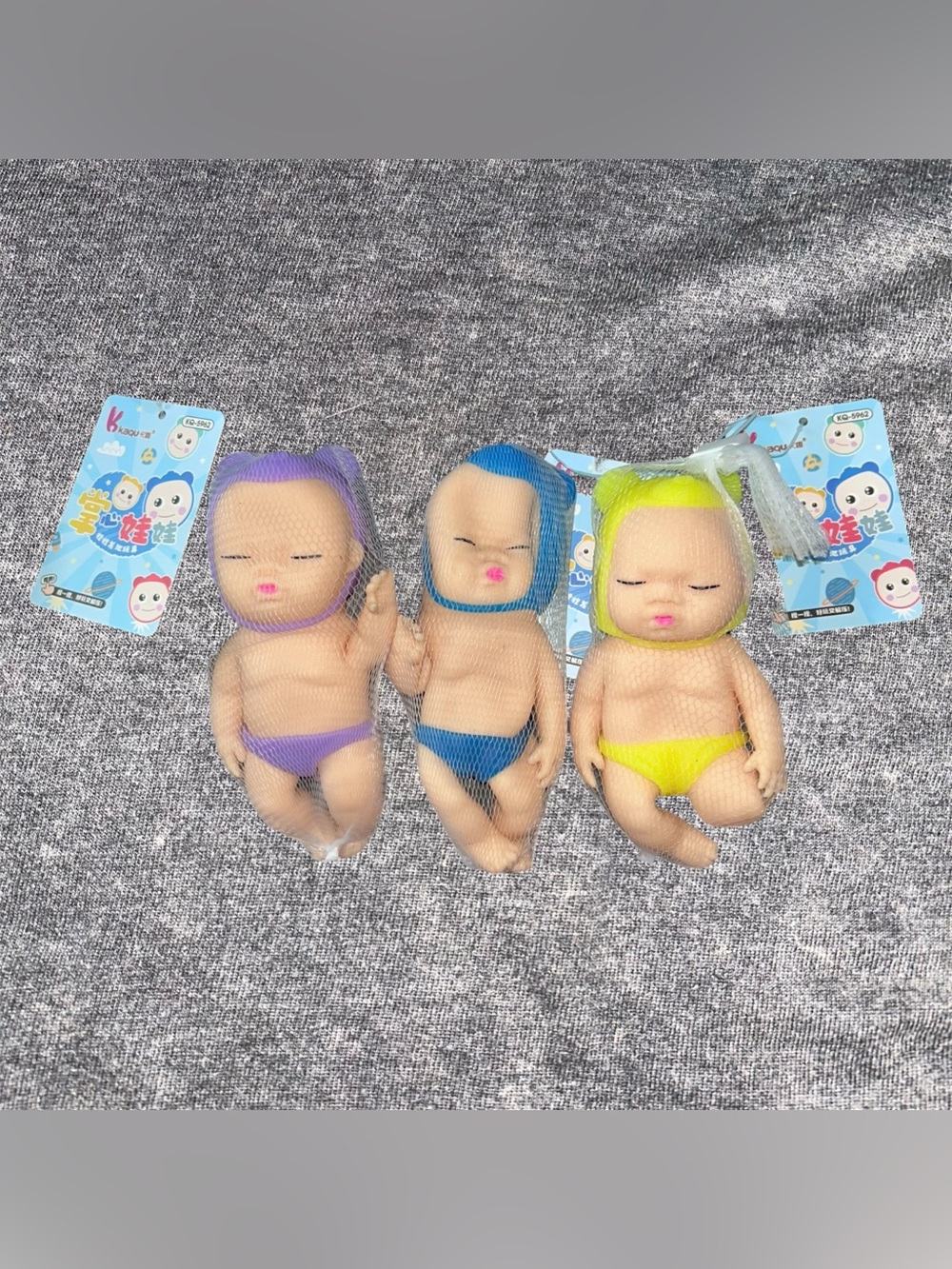 Baby Squishy Toy Wearing Hats Bundle